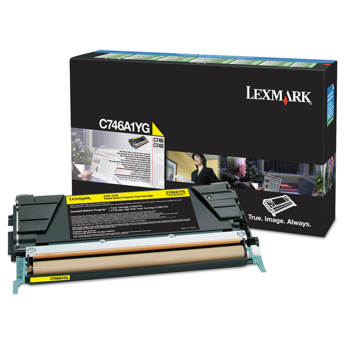 Lexmark C746A1YG Return Program Toner, 7,000 Page-Yield, Yellow