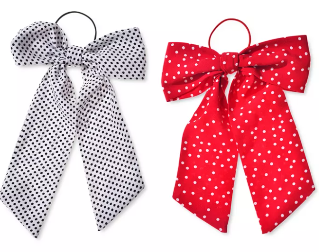 Inc International Concepts 2-PC. Polka Dot Bow Ponytail Holder Set by Vanessa Jane