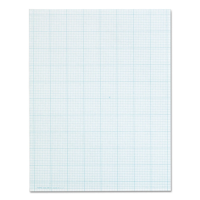 TOPS Cross Section Pads, Cross-Section Quadrille Rule (10 sq/in, 1 sq/in), 50 White 8.5 x 11 Sheets