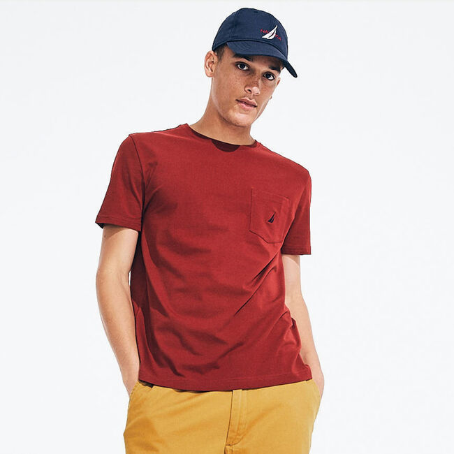 Nautica Mens Solid Crew Neck Short-Sleeve Pocket by Vanessa Jane