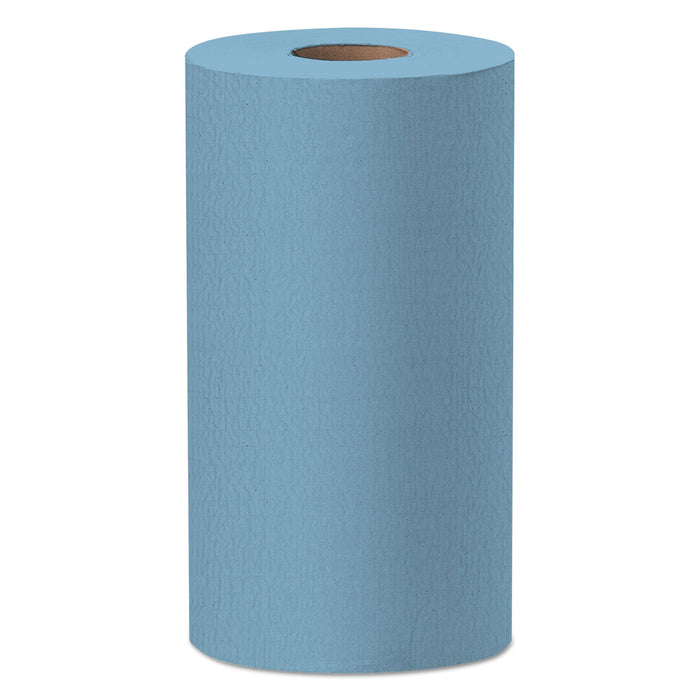 WypAll General Clean X60 Cloths, Small Roll, 9.8 x 13.4, Blue, 130/Roll, 12 Rolls/Carton