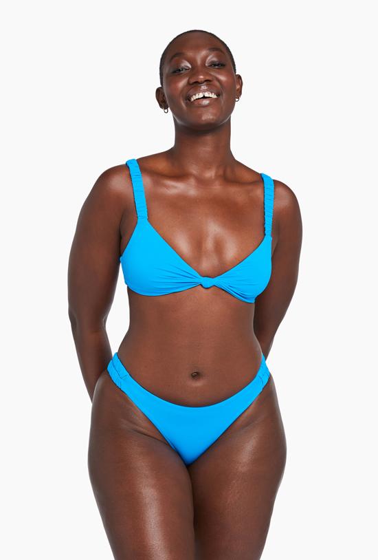 Vitamin A L77750 Womens Blue Zuri Bralette Swim Top Size 8/M by Vanessa Jane