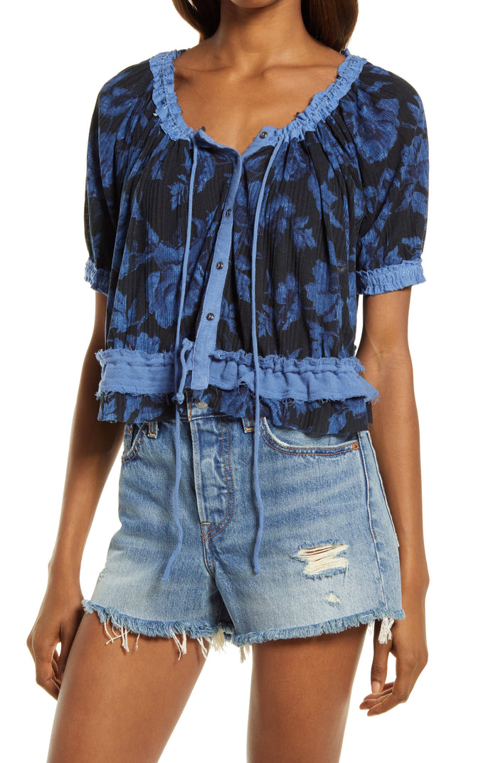 Free People Perfect Day Gathered Top, Size XS by Vanessa Jane