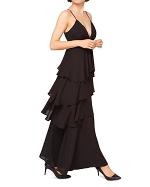 Gracia Flare Layered Elegant Maxi Dress by Vanessa Jane