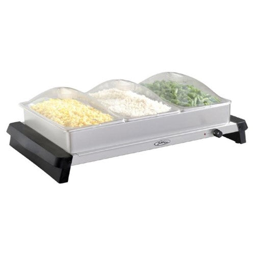 BroilKing NBS-3SP Professional Triple Buffet Server with Stainless Base by Vanessa Jane