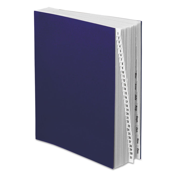 Pendaflex Expanding Desk File, 42 Dividers, Month/Date Index, Letter Size, Dark Blue Cover