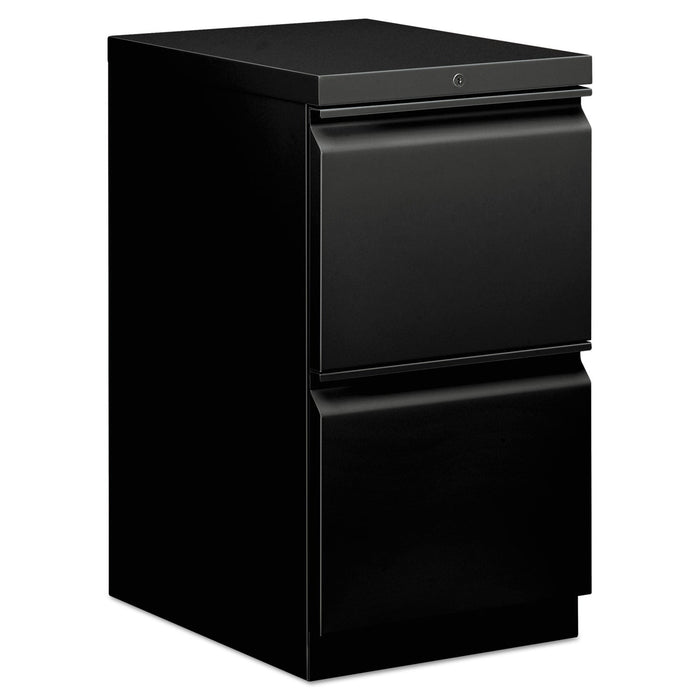 HON Mobile Pedestals, Left or Right, 2 Legal/Letter-Size File Drawers, Black, 15" x 20" x 28"