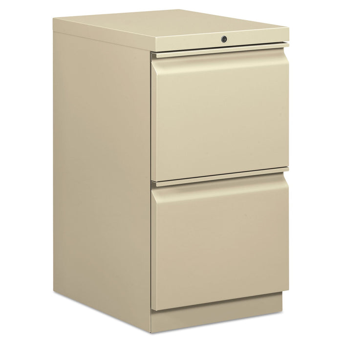 HON Mobile Pedestals, Left or Right, 2 Legal/Letter-Size File Drawers, Putty, 15" x 20" x 28"