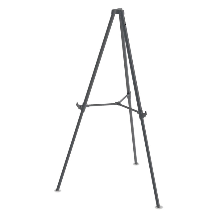 MasterVision Quantum Heavy Duty Display Easel, 35.62" to 61.22" High, Plastic, Black