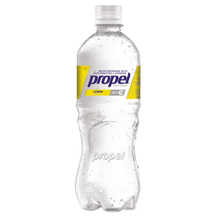 Propel Fitness Water Flavored Water, Lemon, Bottle, 500mL, 24/Carton