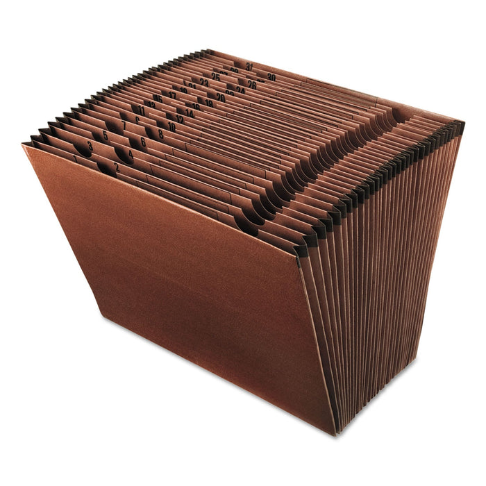 Pendaflex Earthwise by Pendaflex Recycled Indexed Expanding File, 31 Sections, 1/31-Cut Tabs, Letter Size, Red Fiber