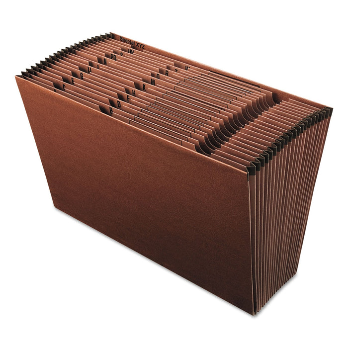Pendaflex Earthwise by Pendaflex Recycled Indexed Expanding File, 21 Sections, 1/21-Cut Tabs, Legal Size, Red Fiber