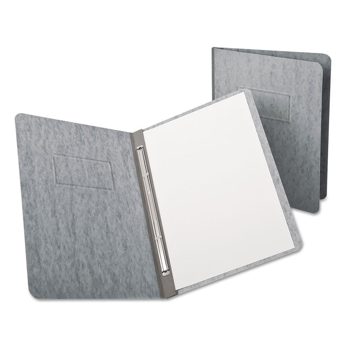 Oxford Heavyweight PressGuard and Pressboard Report Cover w/Reinforced Side Hinge, 2-Prong Fastener, 3" Cap, 8.5 x 11, Gray/Gray
