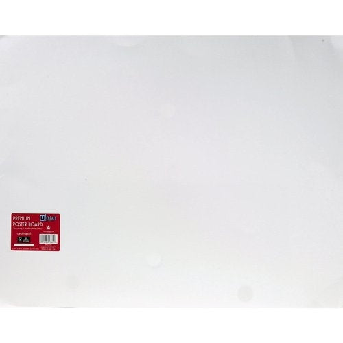 U-Create Premium Poster Board, 22in x 28in, 18pt, White, 25 Sheets by Vanessa Jane