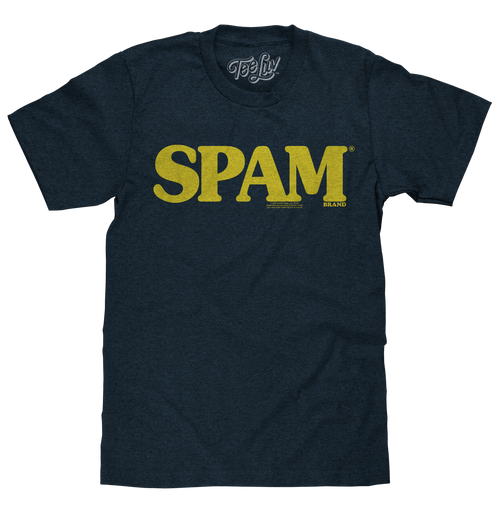 SPAM Logo T-Shirt - Navy by Tee Luv