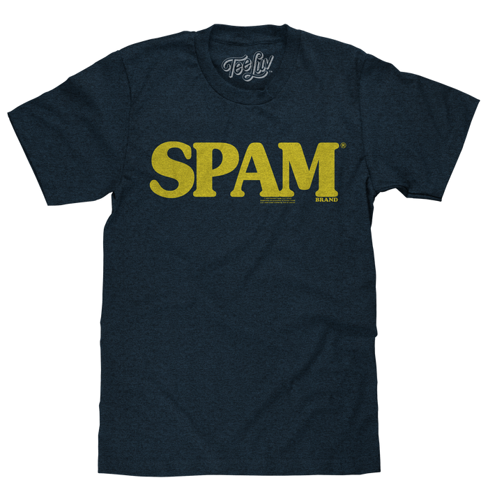 SPAM Logo T-Shirt - Navy by Tee Luv