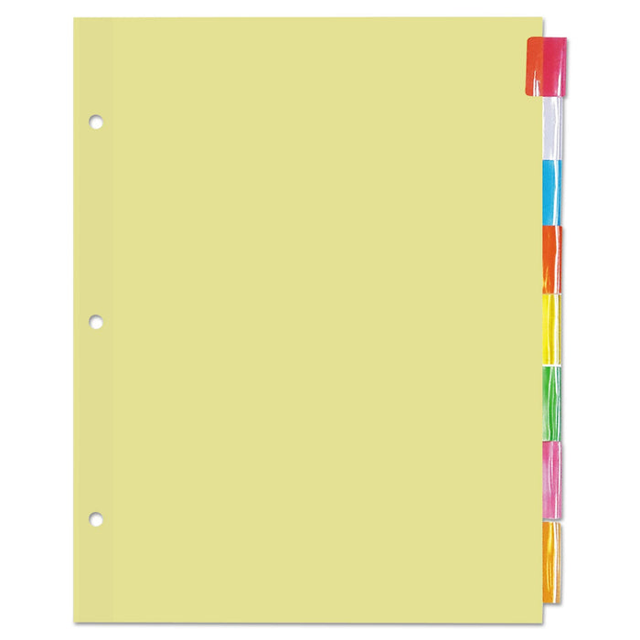 Universal Insertable Tab Index, 8-Tab, 11 x 8.5, Buff, Assorted Tabs, 24 Sets
