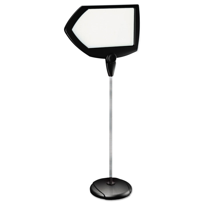MasterVision Floor Stand Sign Holder, Arrow, 25x17 sign, 63" High, Black Frame
