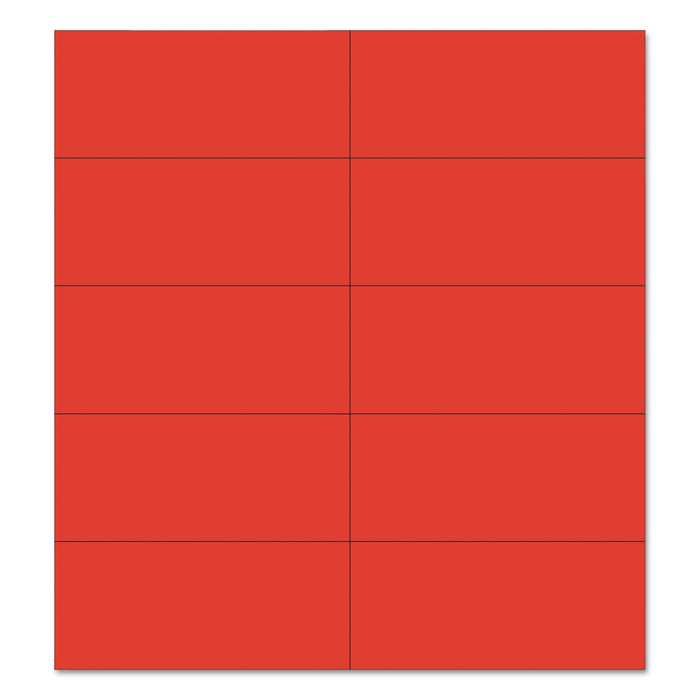 MasterVision Dry Erase Magnetic Tape Strips, 0.88 x 2, Red, 25/Pack