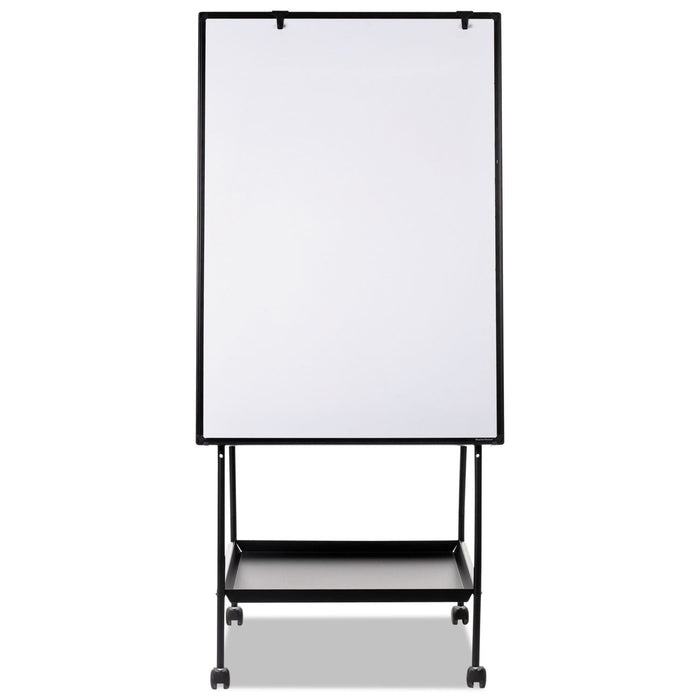 MasterVision Creation Station Dry Erase Board, 29 1/2 x 74 7/8, Black Frame