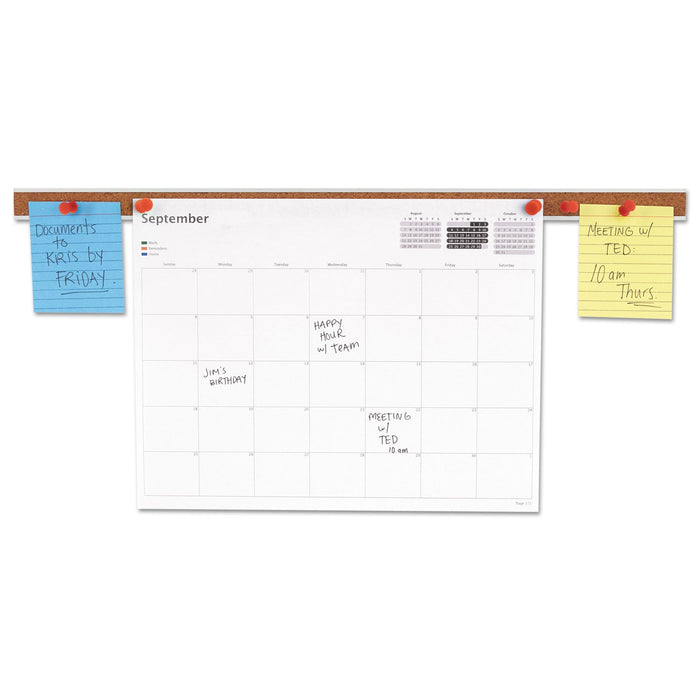 Universal Cork Bulletin Bar, Brown, 18 x 1