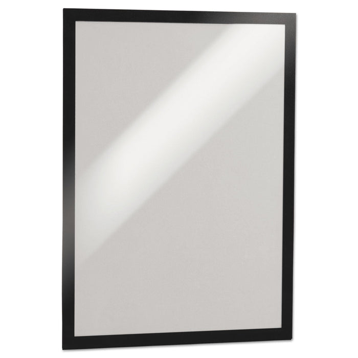 Durable DURAFRAME Sign Holder, 11 x 17, Black Frame, 2/Pack