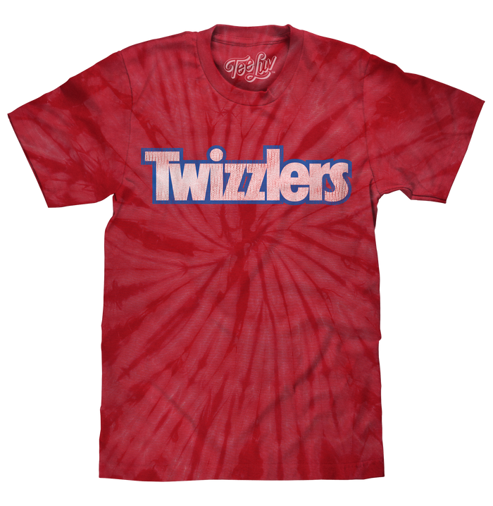 Retro Twizzlers Tie Dye T-Shirt - Red Spider Tie Dye by Tee Luv