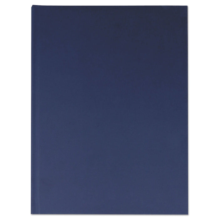Universal Casebound Hardcover Notebook, 1 Subject, Wide/Legal Rule, Dark Blue Cover, 10.25 x 7.63, 150 Sheets
