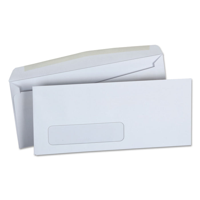 Universal Open-Side Business Envelope, 1 Window, #10, Square Flap, Gummed Closure, 4.13 x 9.5, White, 500/Box