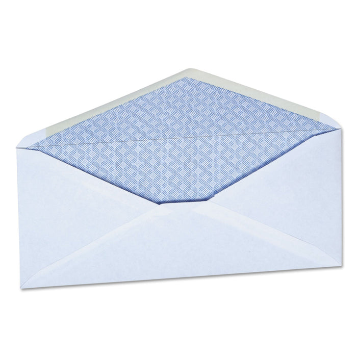 Universal Open-Side Security Tint Business Envelope, #10, Monarch Flap, Gummed Closure, 4.13 x 9.5, White, 500/Box