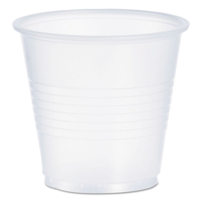 Dart High-Impact Polystyrene Cold Cups, 3.5 oz, Translucent, 100/Pack