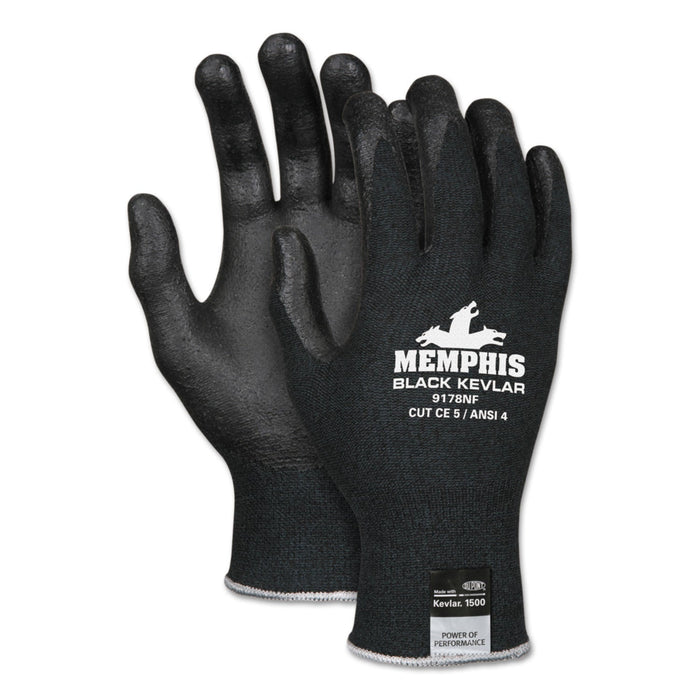 MCR Kevlar Gloves 9178NF, Kevlar/Nitrile Foam, Black, X-Large