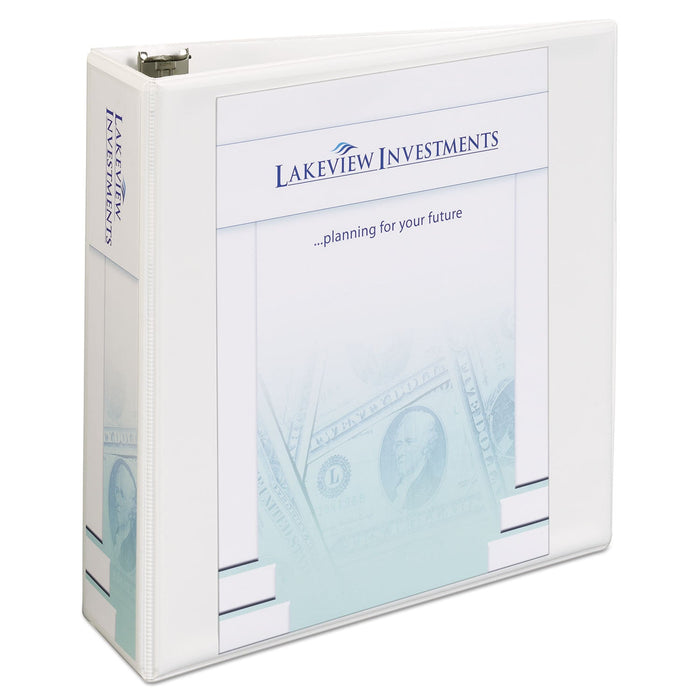 Avery Heavy-Duty Non Stick View Binder with DuraHinge and Slant Rings, 3 Rings, 3" Capacity, 11 x 8.5, White, (5604)