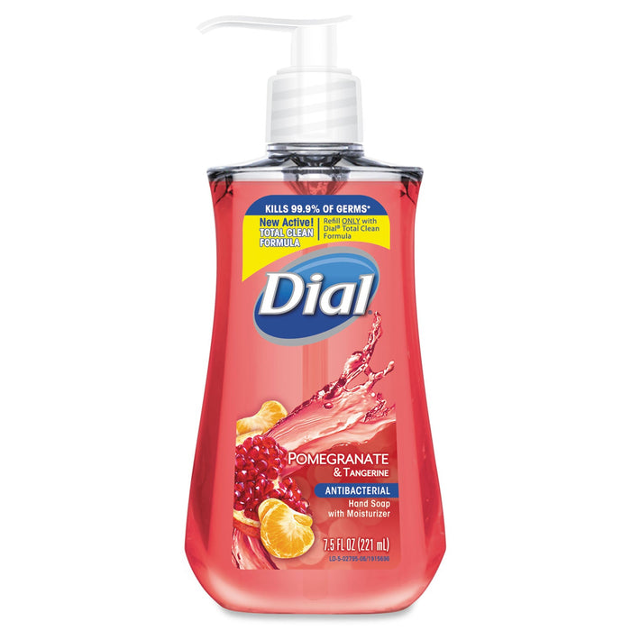 Dial Antibacterial Liquid Soap, Pomegranate and Tangerine, 7.5 oz Pump Bottle,