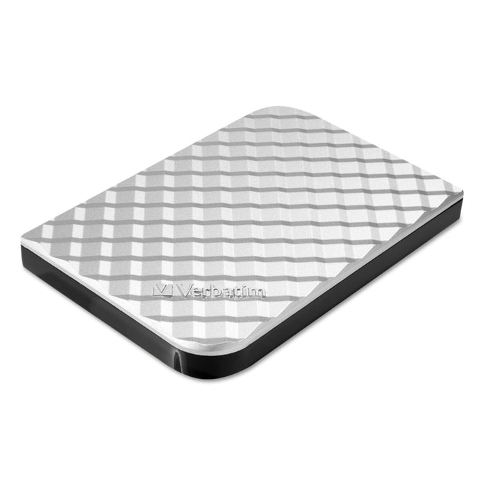 Verbatim Store N Go Portable Hard Drive, 1 TB, USB 3.0, 7,200 rpm, Diamond Silver