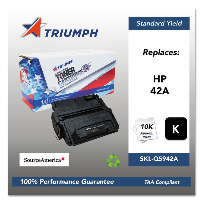 Triumph 751000NSH0180 Remanufactured Q5942A (42A) Toner, 10,000 Page-Yield, Black