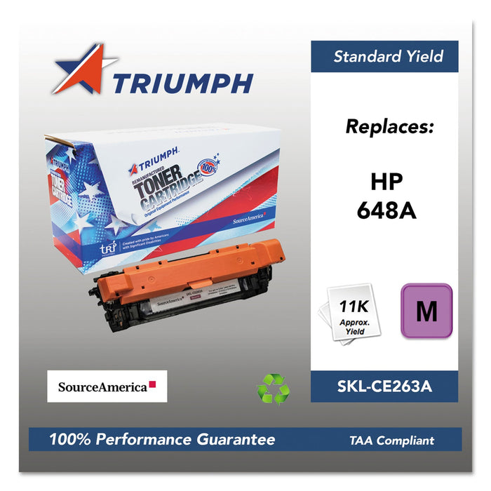 Triumph 751000NSH1117 Remanufactured CE263A (648A) Toner, 11,000 Page-Yield, Magenta