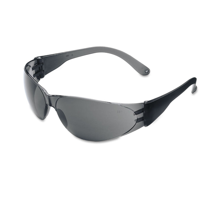 MCR Checklite Scratch-Resistant Safety Glasses, Gray Lens, 12/Box