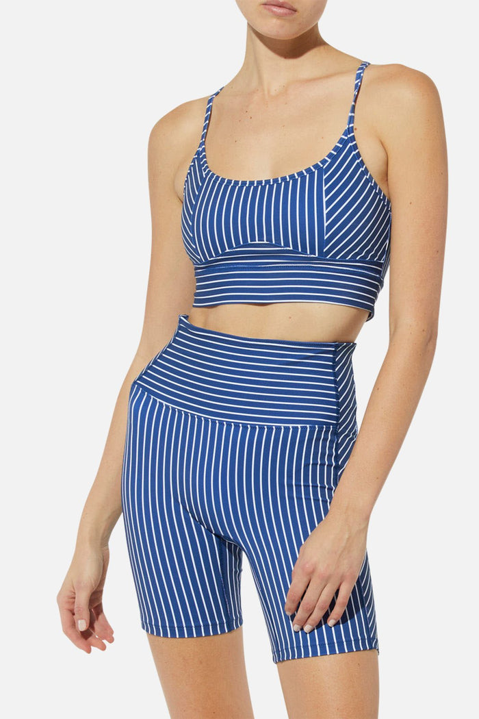 Solid and Striped Soleil High Waist Bike Shorts, Size XS by Vanessa Jane