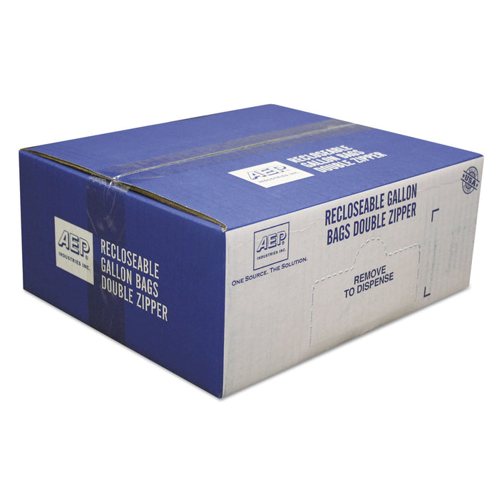 Handi-Bag Resealable Clear Plastic Storage Bags, 1 gal, 1.75 mil, 10.5" x 11", Clear, 250/Box