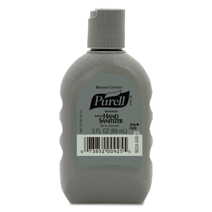 PURELL Biobased FST Rugged Portable Bottle Advanced Gel Hand Sanitizer, 3 oz, Lemon Scent, 24/Carton