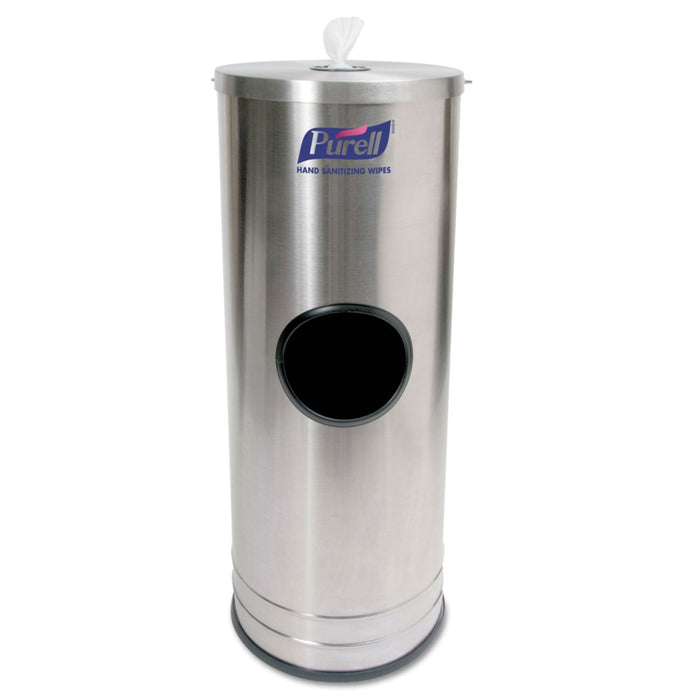 PURELL Dispenser Stand for Sanitizing Wipes, 1,500 Wipe Capacity, 10.25 x 10.25 x 14.5, Stainless Steel