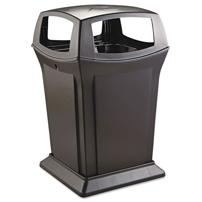 Rubbermaid Ranger Fire-Safe Container, Square, Structural Foam, 45 gal, Black