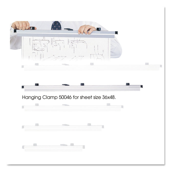 Safco Sheet File Hanging Clamps, 100 Sheets Per Clamp, 36" Length, 6/Carton