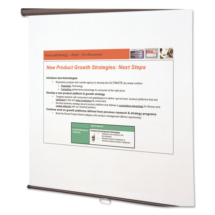 Quartet Wall or Ceiling Projection Screen, 60 x 60, White Matte Finish