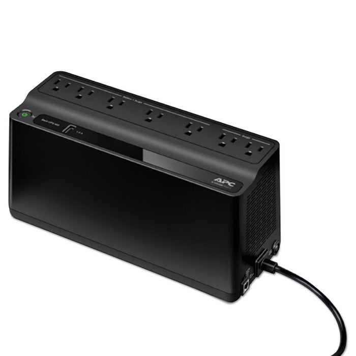 APC Back-UPS 600 VA Battery Backup System, 7 Outlets, 120 VA, 490 J