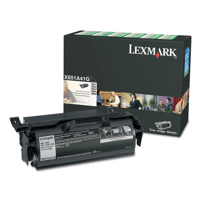 Lexmark X651H11A Toner, 7,000 Page-Yield, Black