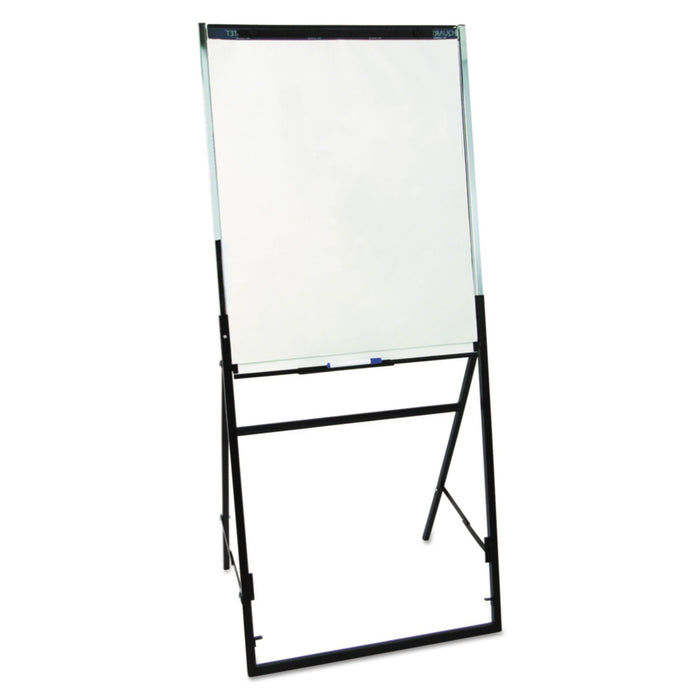 Quartet Futura Dry Erase Presentation Easel, Melamine, 26 x 35, White, Black Frame