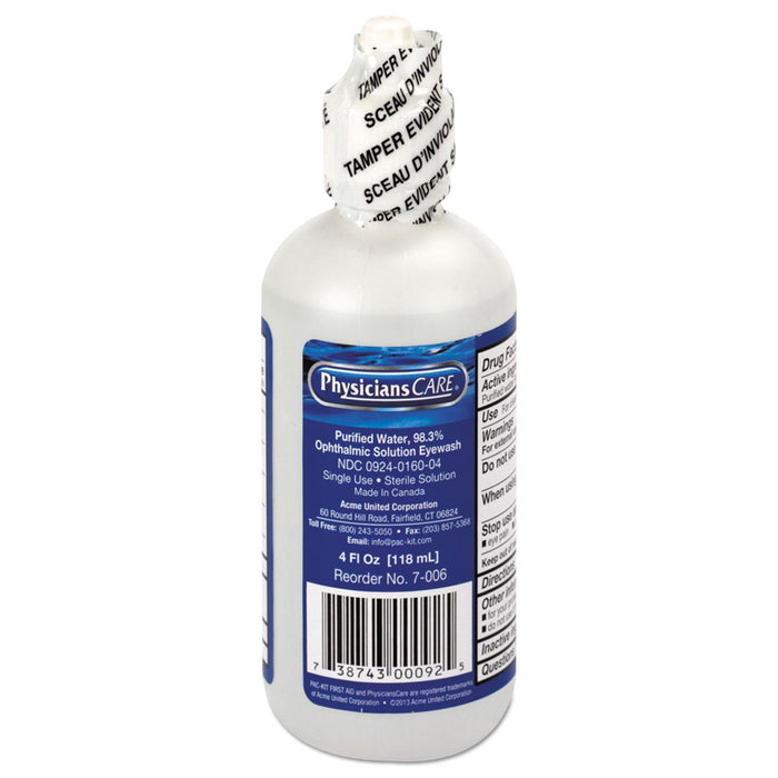 First Aid Only Refill for SmartCompliance General Business Cabinet, 4 oz Eyewash Bottle