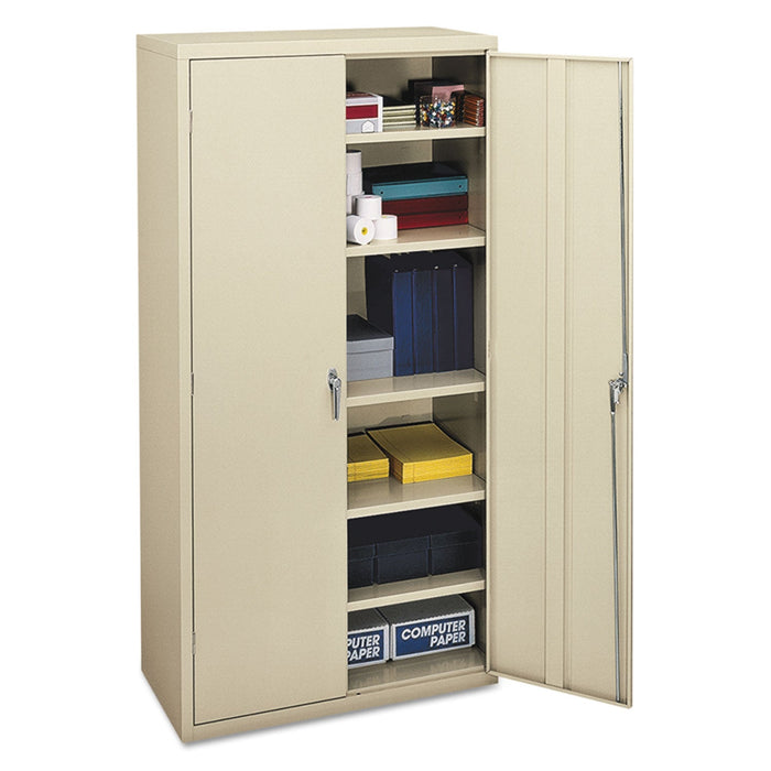 HON Assembled Storage Cabinet, 36w x 18 1/8d x 71 3/4h, Putty